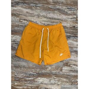Mens Nike Orange Mesh Lined Swim Trunks Size XL Shorts 6"